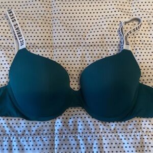 Victoria's Secret Deep Teal Bra with Branded Straps